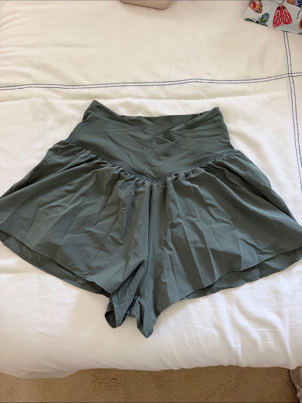 Aerie High-Waist Green Real Me Shorts